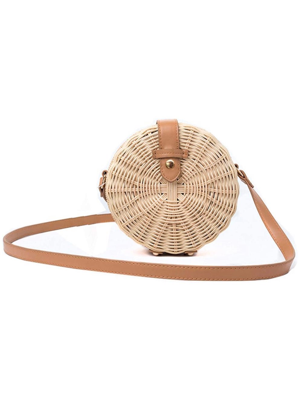 Boho hard round handbag crossbody - Wapas