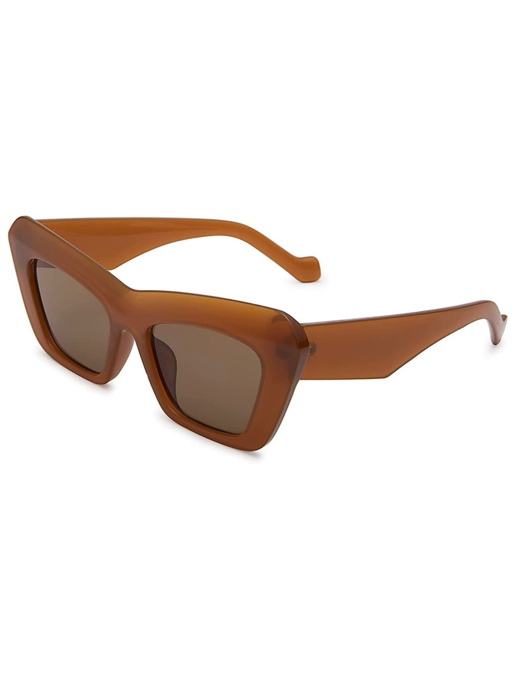 Brown cat eye retro sunglasses - Wapas