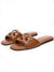 Brown flat slides sandals - Wapas