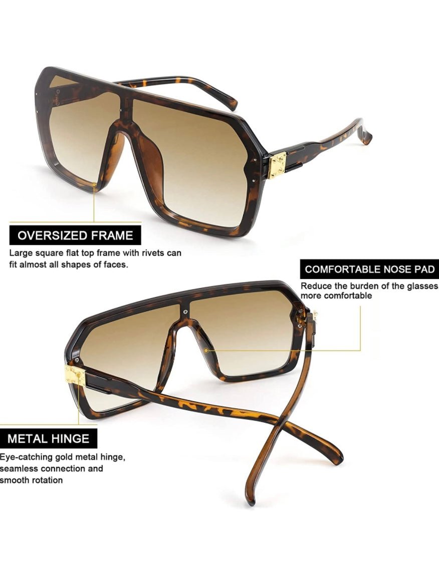 Brown pentagonal sunglasses - Wapas