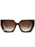 Brown tortuga big square sunglasses - Wapas