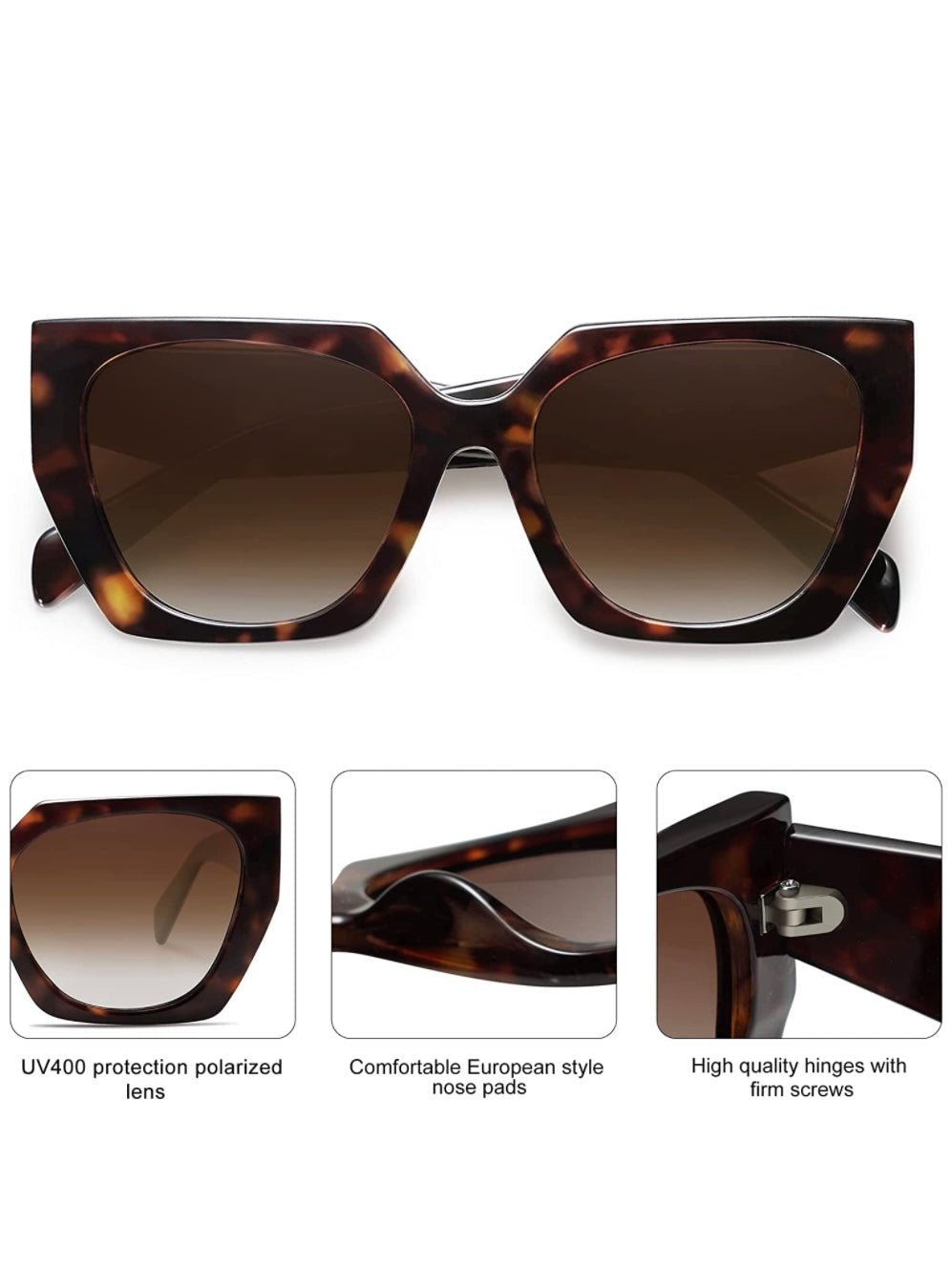 Brown tortuga big square sunglasses - Wapas