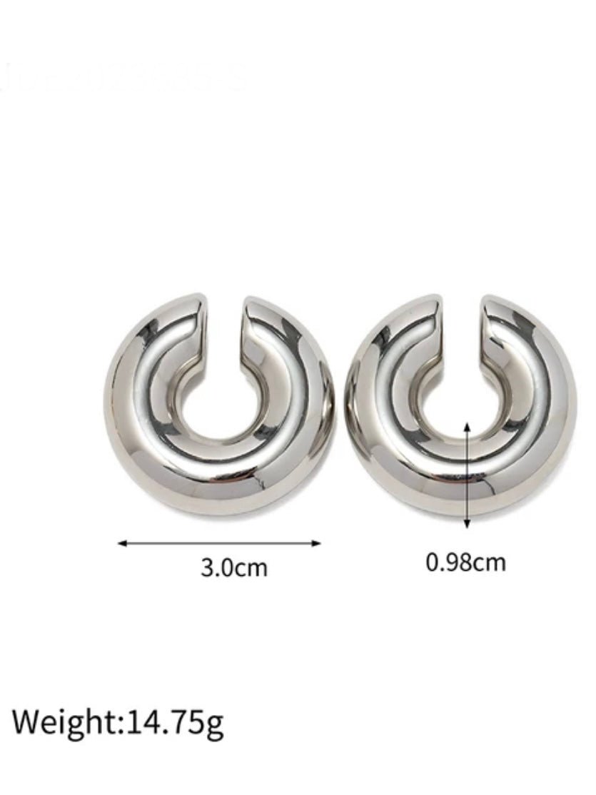 Caspless fat hoop earrings - Wapas