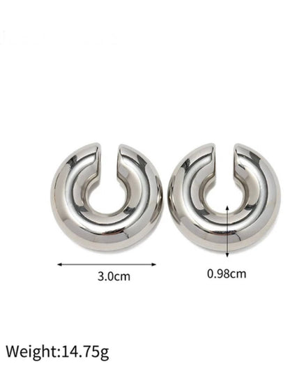 Caspless fat hoop earrings - Wapas