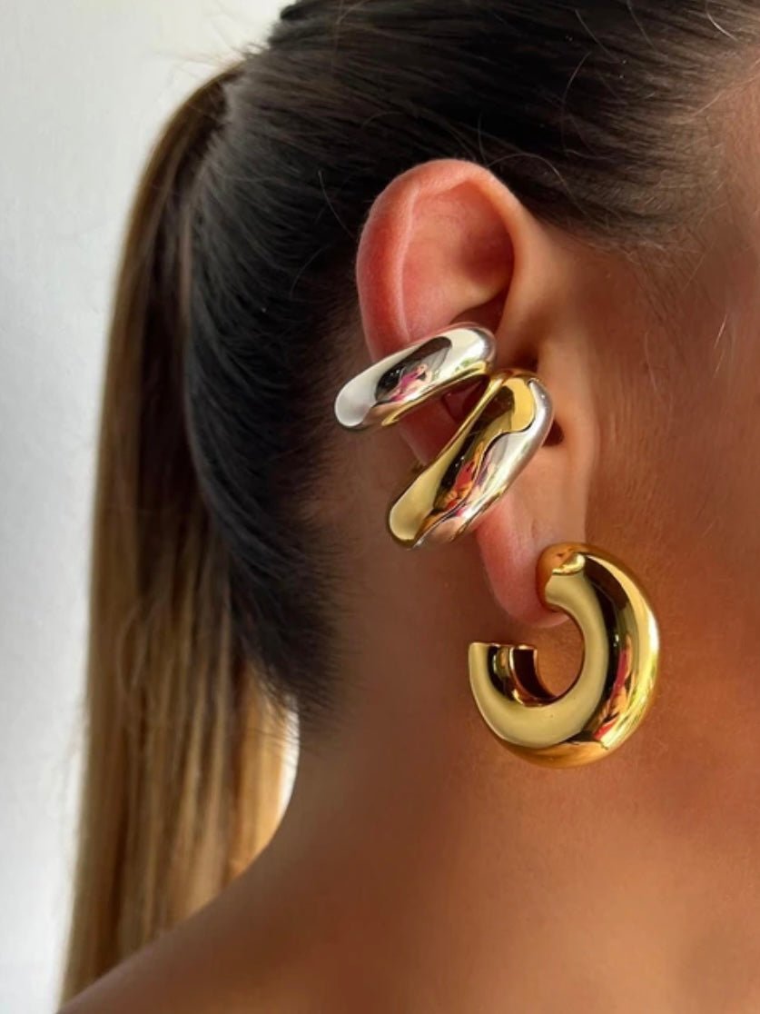 Caspless fat hoop earrings - Wapas