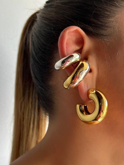 Caspless fat hoop earrings - Wapas