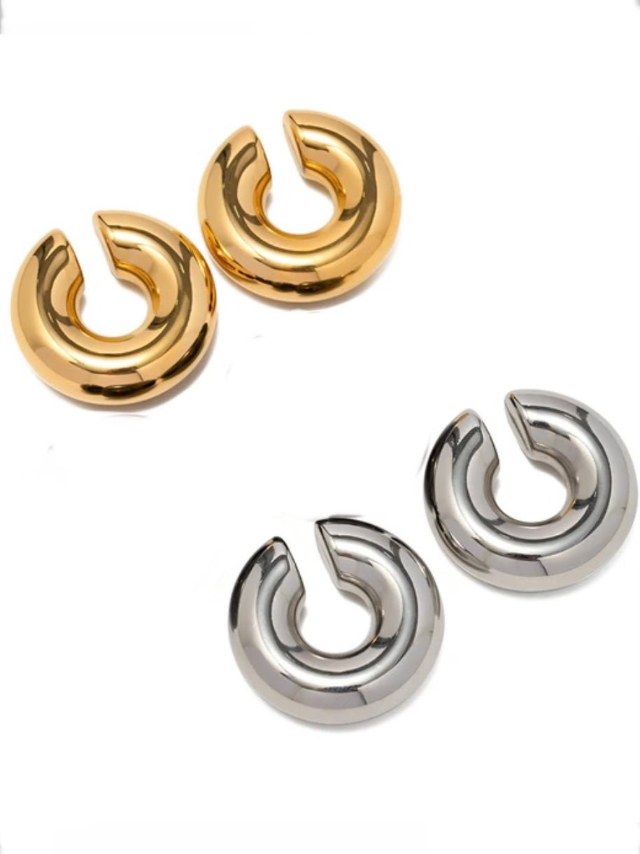 Caspless fat hoop earrings - Wapas