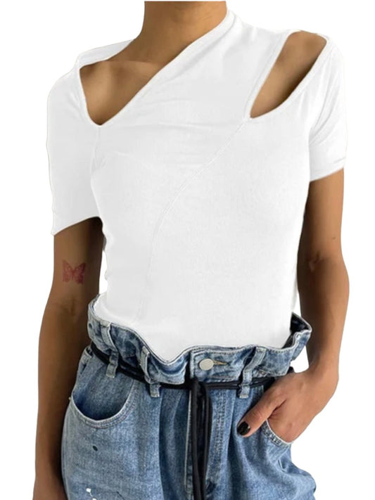 Cutout white tank top - Wapas