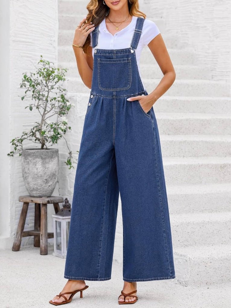 Dark blue denim jumper overall - Wapas