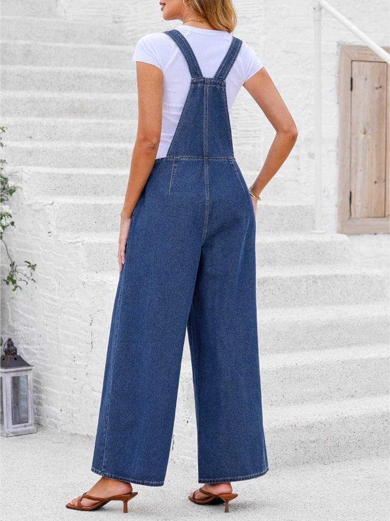 Dark blue denim jumper overall - Wapas