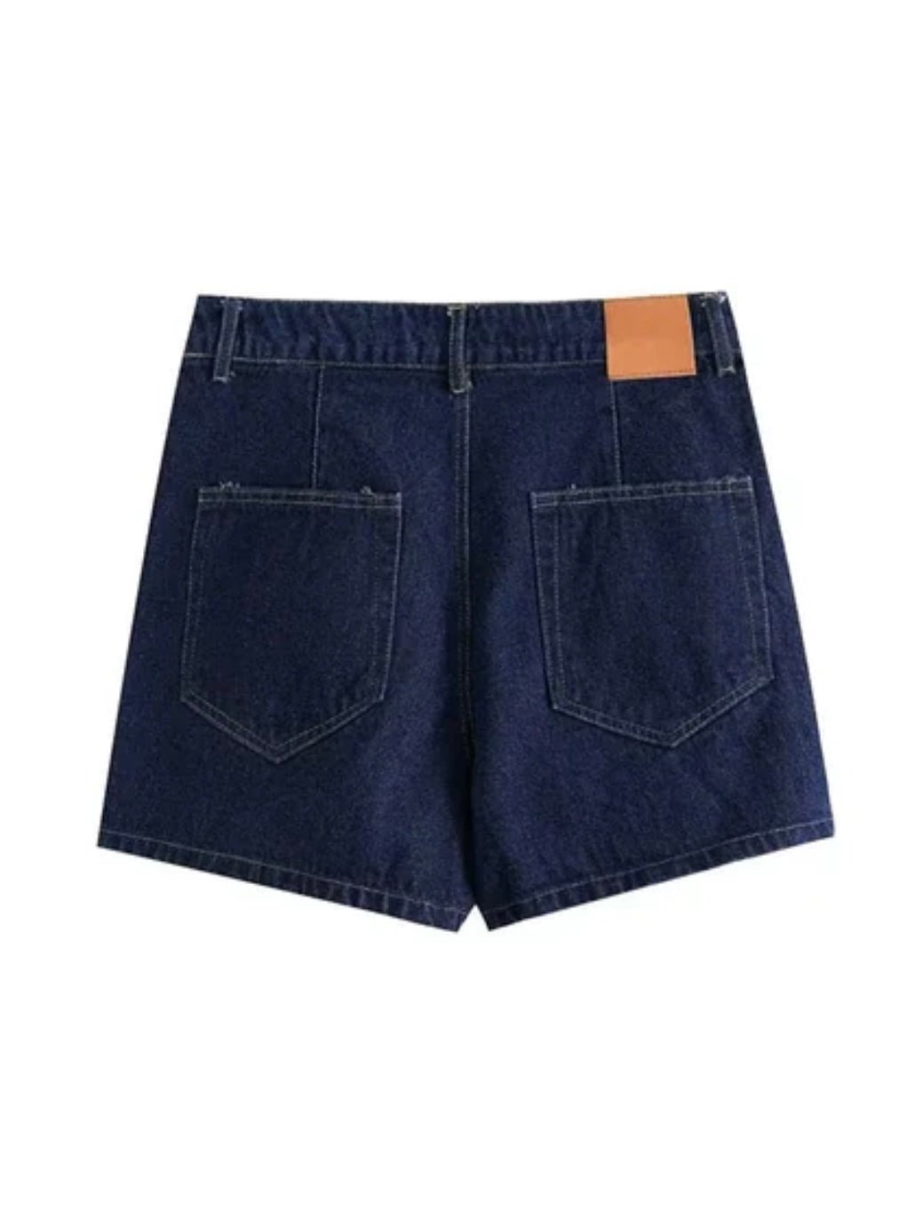 Dark blue denim set of 2 shirt and shorts pants - Wapas