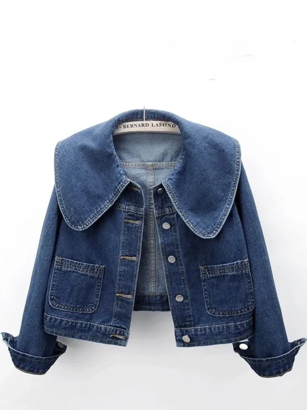 Dark blue jeans big neck jacket - Wapas