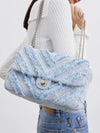 Denim distressed shoulder handbag crossbody - Wapas