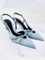 Denim pointed shoes heels - Wapas
