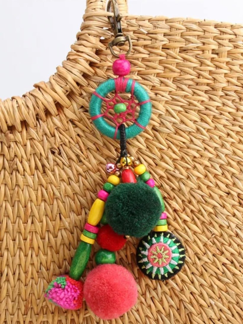 Fuchsia multicolored keychains - Wapas