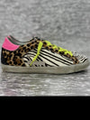 Fuchsia, zebra, neon and leopard dirty sneakers - Wapas