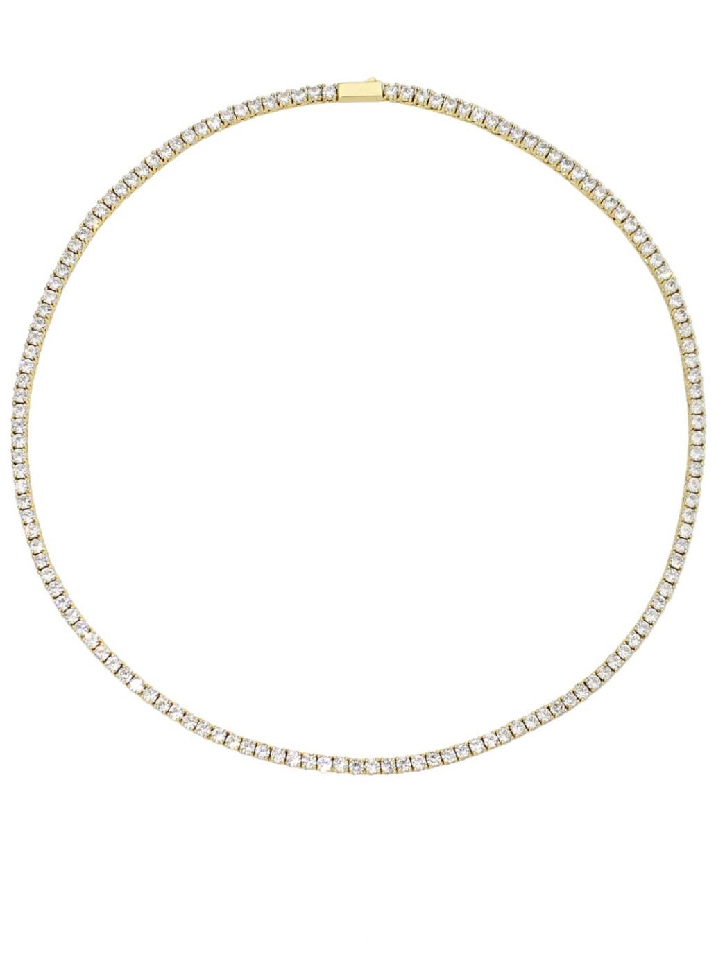 Gold luxury tennis necklace - Wapas