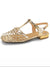 Gold net flat sandals - Wapas