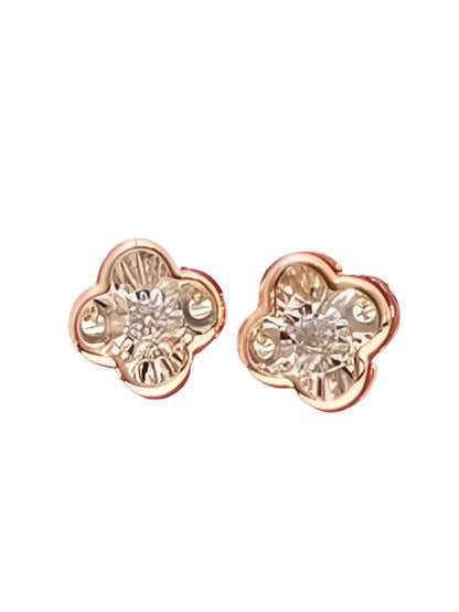 Gold shamrock earrings - Wapas