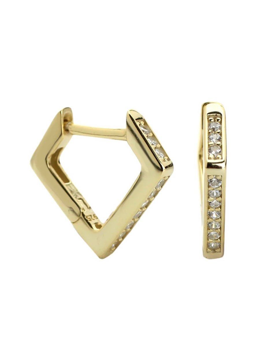 Gold triangle Huggies earring - Wapas