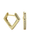 Gold triangle Huggies earring - Wapas