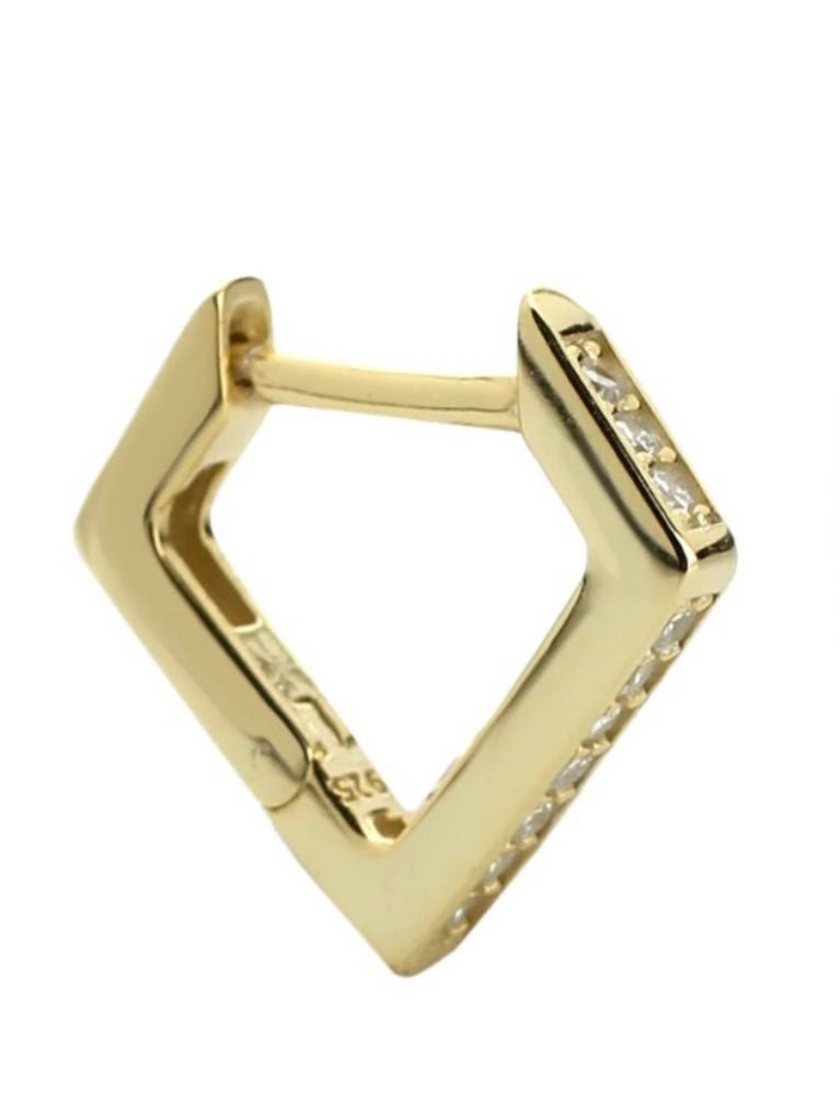 Gold triangle Huggies earring - Wapas