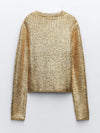 Golden knitted sweater - Wapas
