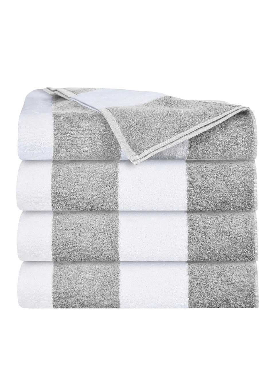 Gray and white striped towels - Wapas