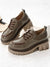Gray patent loafers platform - Wapas