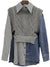 Gray top multi fabrics sweater - Wapas