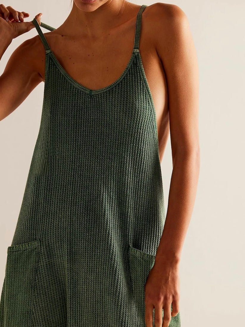 Green army loose jumpsuit - Wapas