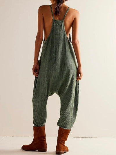 Green army loose jumpsuit - Wapas