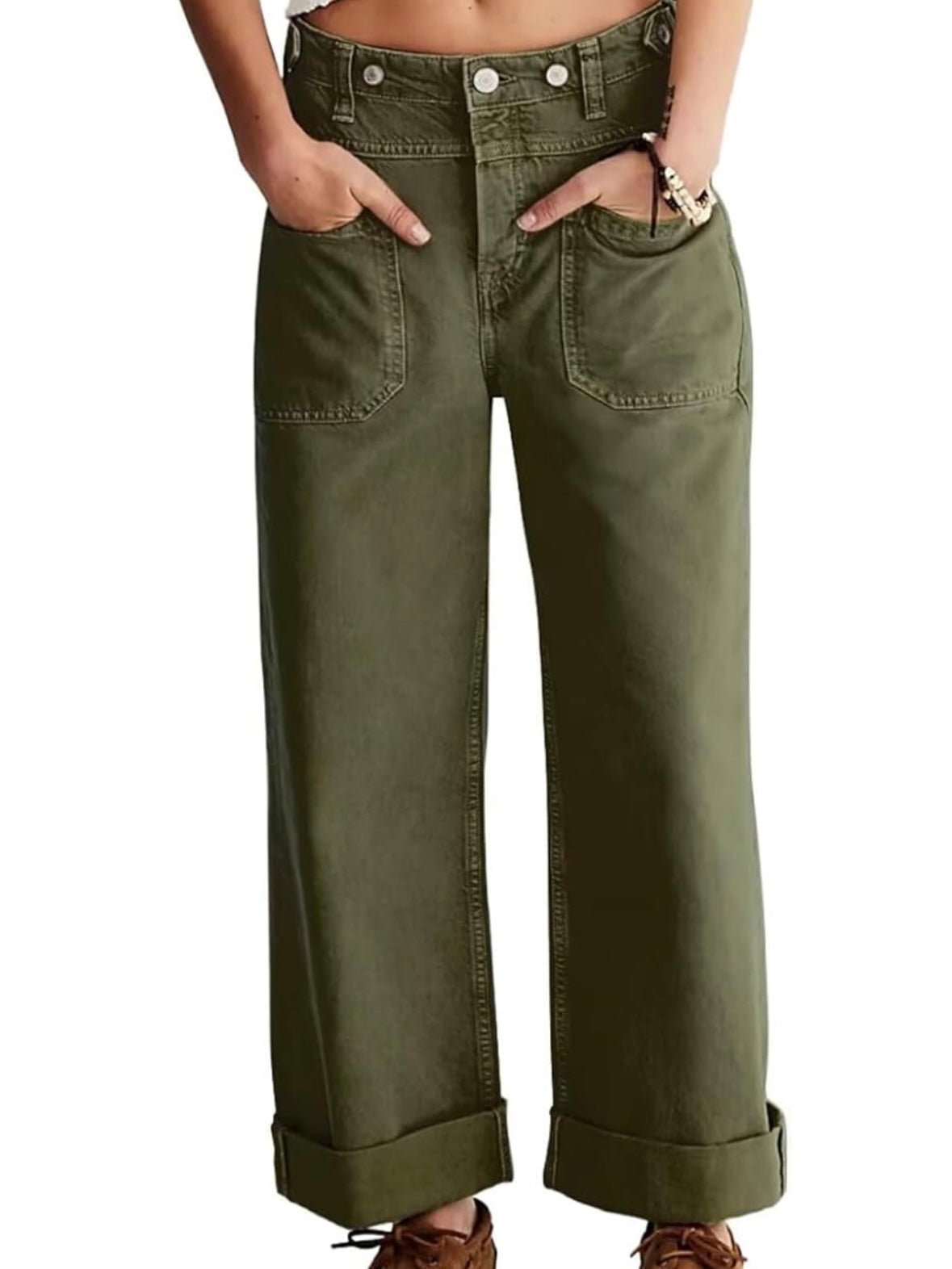 Green contrast jeans detail - Wapas