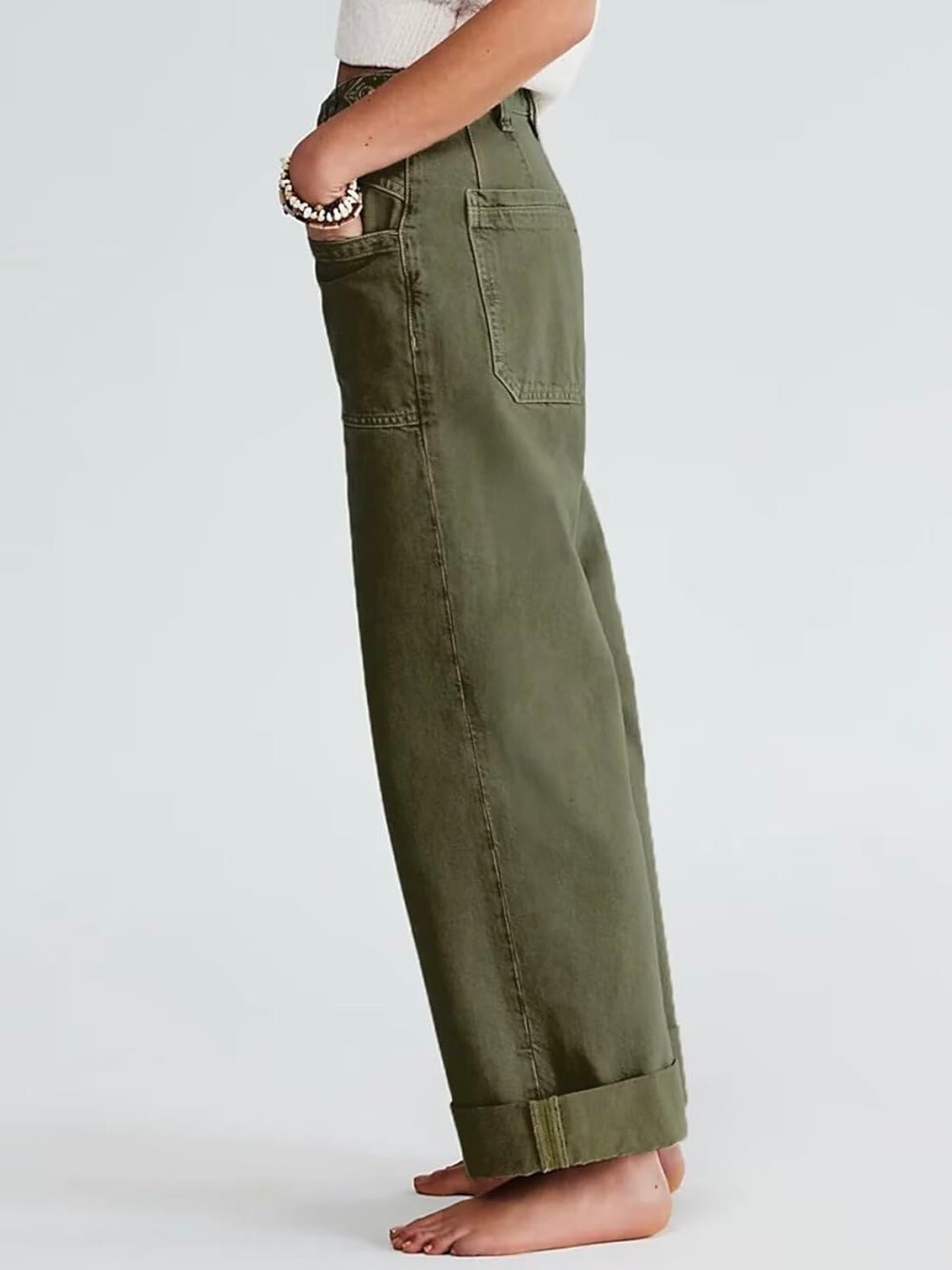 Green contrast jeans detail - Wapas