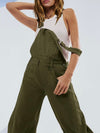 Green olive denim capri jumper overall - Wapas