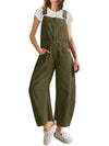 Green olive denim capri jumper overall - Wapas