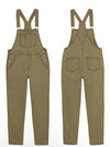 Green olive denim stretch jumper overall - Wapas