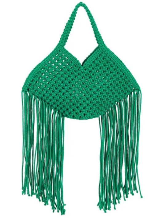 Green ship tassels bag - Wapas