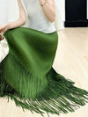 Green tassels tube midi skirt - Wapas