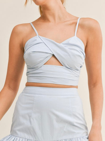 Light blue set of 2 top and skirt