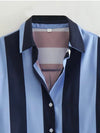 Blue striped relaxed shirt