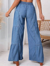 Blue loose fit wide pants