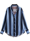 Blue striped relaxed shirt