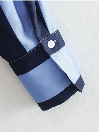 Blue striped relaxed shirt