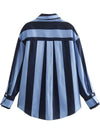Blue striped relaxed shirt