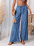 Blue loose fit wide pants