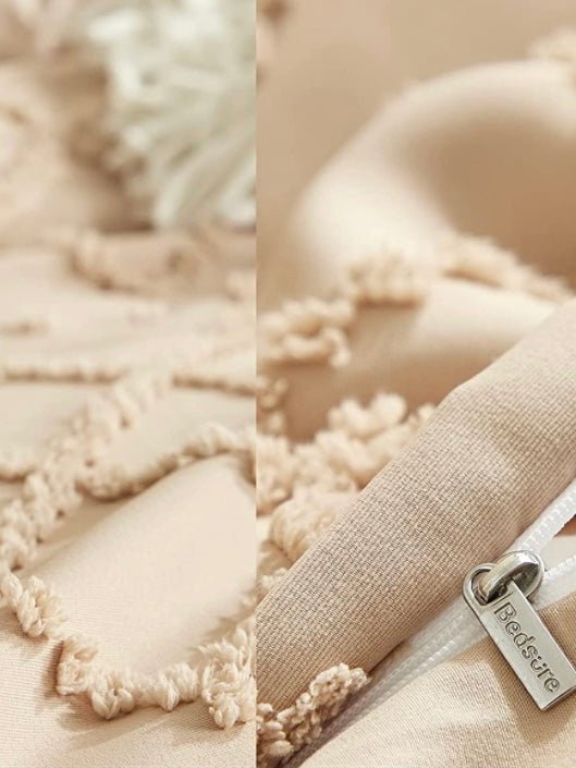 Khaki shabby chic duvet cover set - Wapas