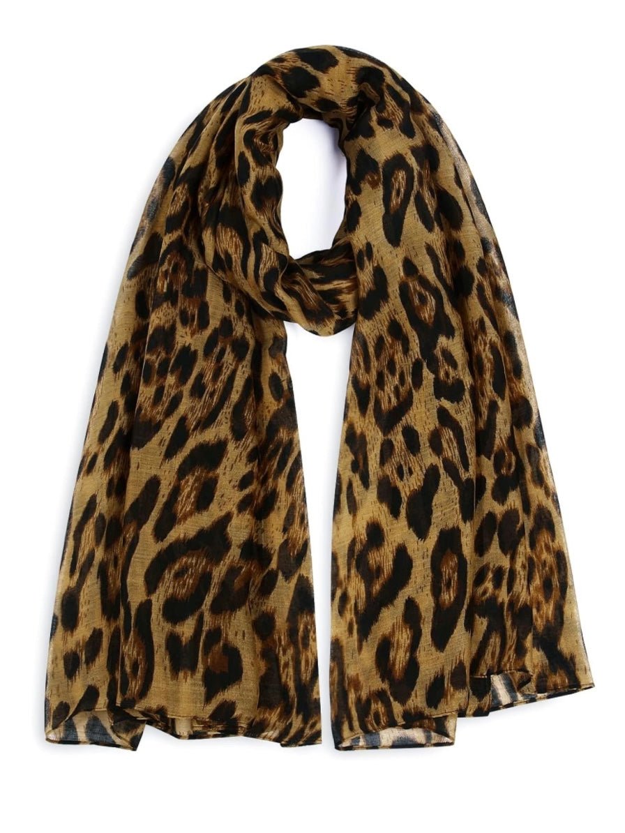 Leopard print light scarf - Wapas