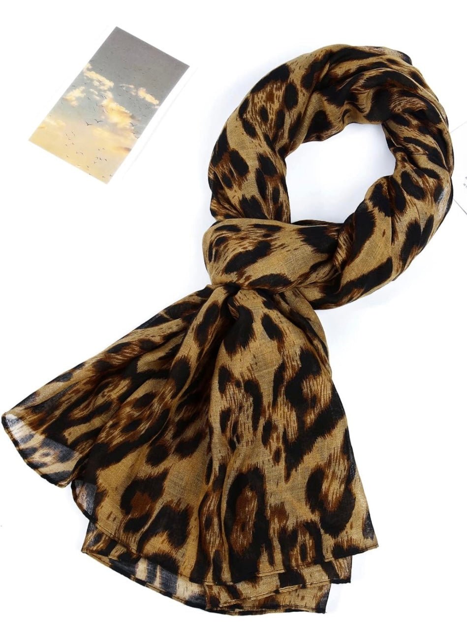 Leopard print light scarf - Wapas