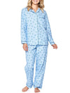 Light blue and blue floral pijama set - Wapas